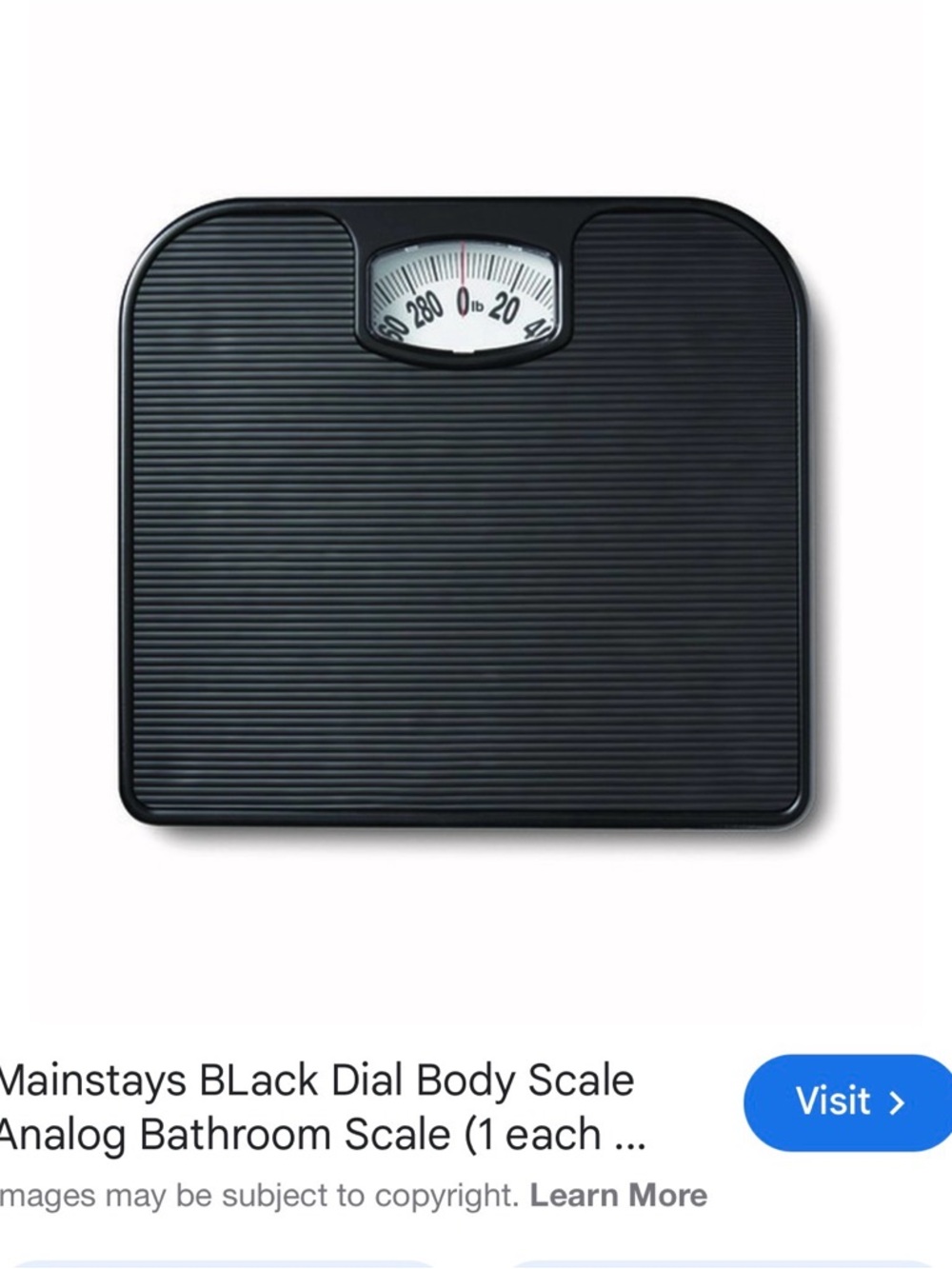 Black Analog Bathroom Scale